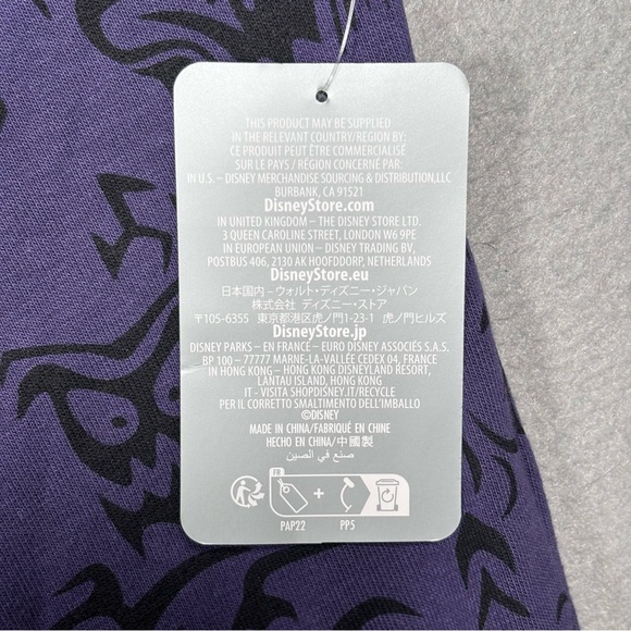 Disney Parks 1/4 Zip Pullover XL Purple Haunted Mansion Wallpaper Gothic New - Picture 5 of 11